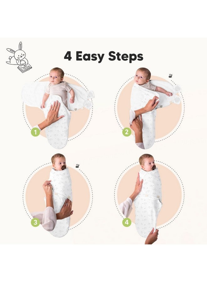 KeaBabies 3-Pack Organic Baby Swaddle Sleep Sacks - Newborn Swaddle Sack, Ergonomic Baby Swaddles 0-3 Months, Swaddles for Newborns,Baby Sleep Sack,Baby Swaddle Blanket Wrap,Baby Essentials (Bunnies) - Image 3