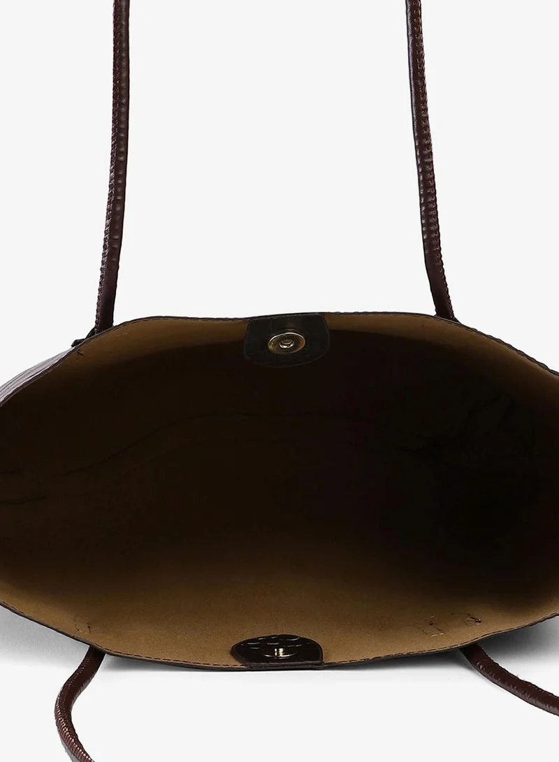 Haute Sauce  Coco Dark Brown Tote Bag Set for Women | Best Price UAE