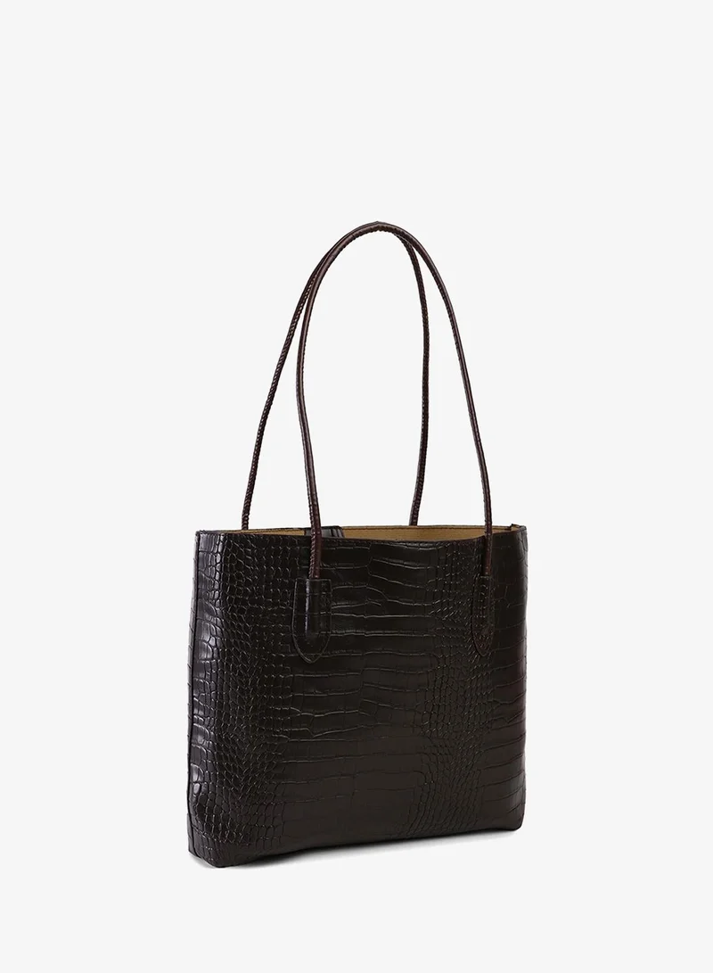 Haute Sauce  Coco Dark Brown Tote Bag Set for Women | Best Price UAE
