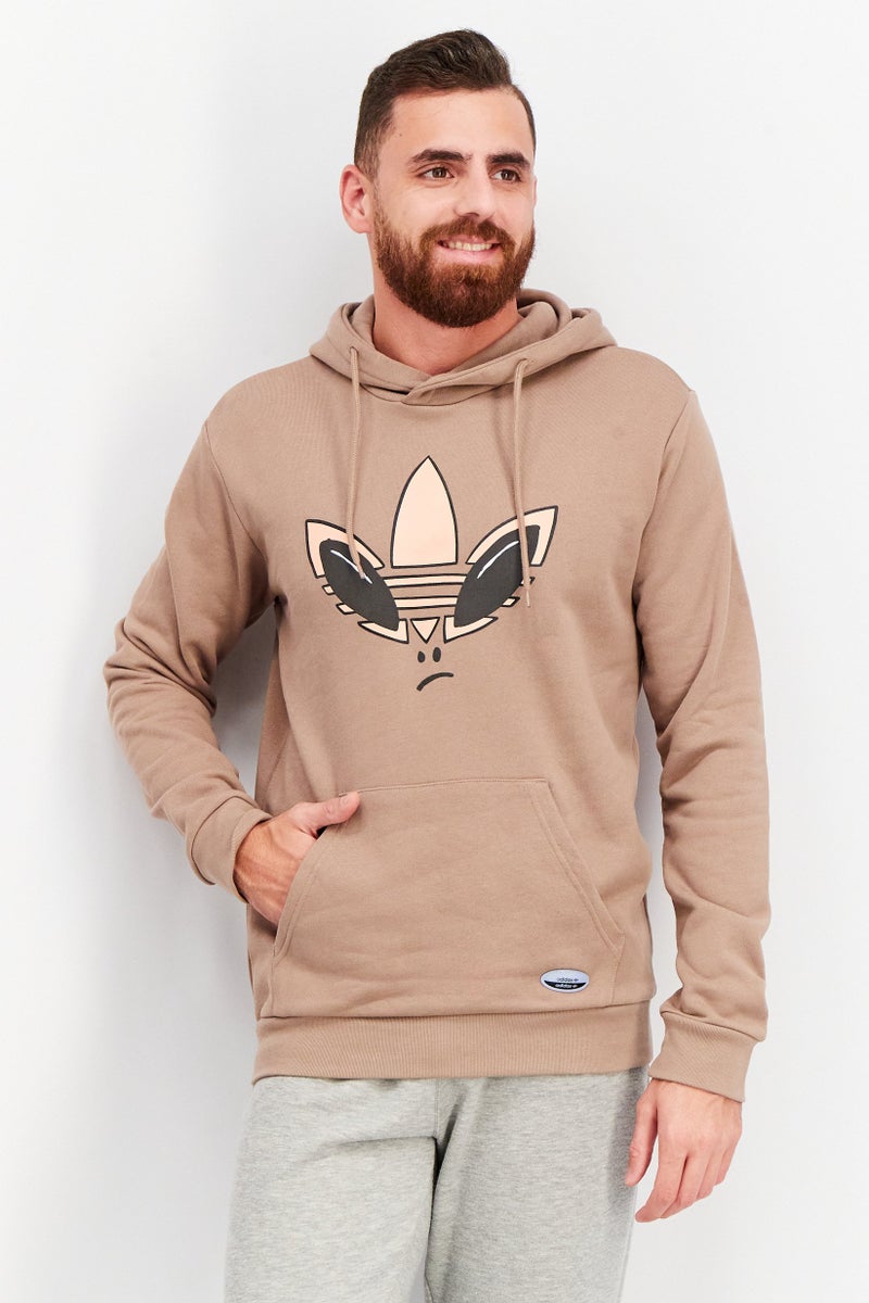 adidas Originals Men Sportswear Fit  Long Sleeves Hoodie, Light Brown  - Image 1