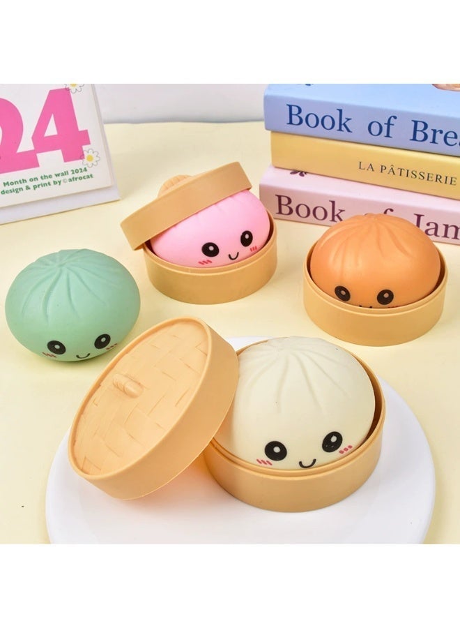 TOP ONE Dumpling Squishy Dumpling Stress Ball Steamed Stuffed Bun Stress Relief Squeezing Bun Toys For Halloween Project Tricking People Kid Playing - Image 4