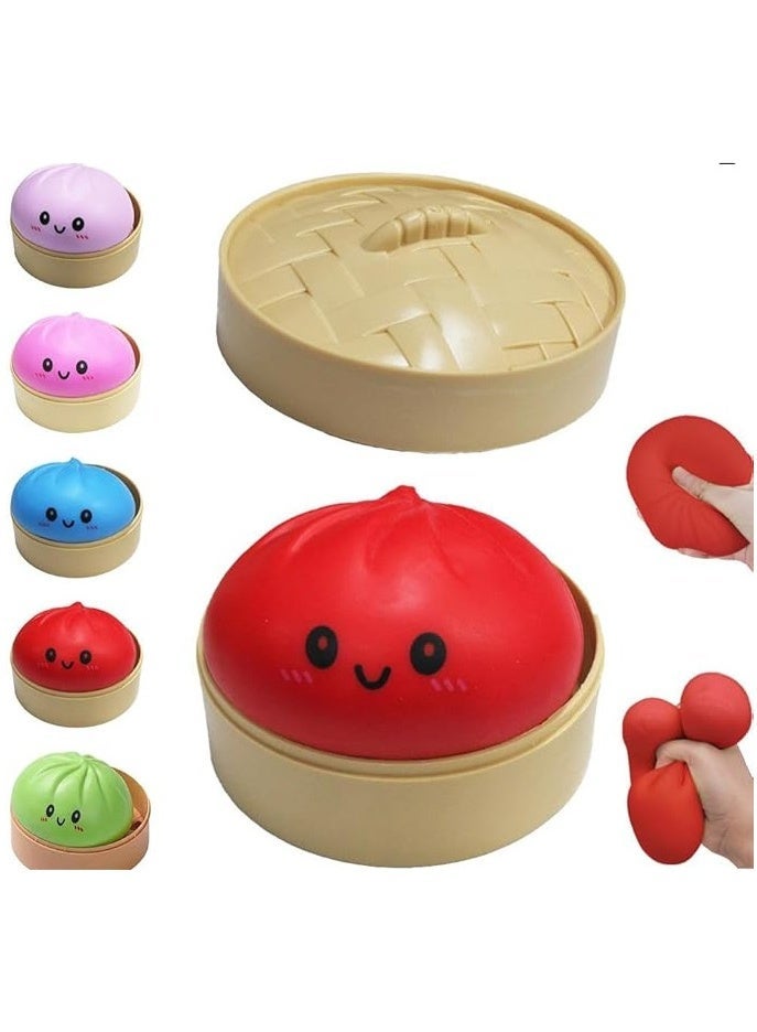 TOP ONE Dumpling Squishy Dumpling Stress Ball Steamed Stuffed Bun Stress Relief Squeezing Bun Toys For Halloween Project Tricking People Kid Playing - Image 1