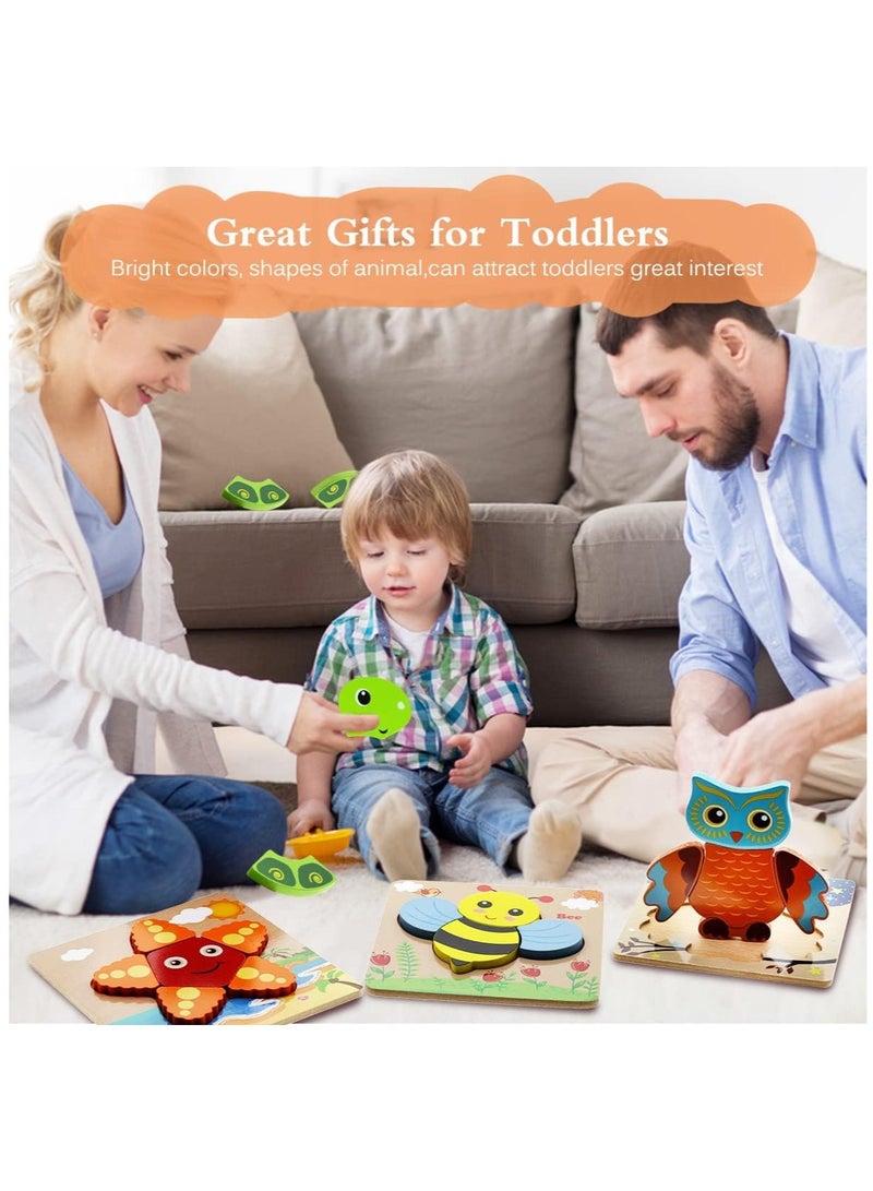 Montessori Toys, 12-3-Year-Old Boys and Girls, Wooden Children's Puzzle, Children's Education and Learning Toys, 1-3 Gifts, Environmentally Friendly Travel STEM Building Toy Game - Image 3