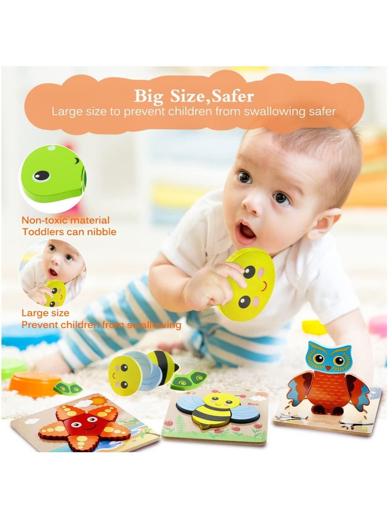 Montessori Toys, 12-3-Year-Old Boys and Girls, Wooden Children's Puzzle, Children's Education and Learning Toys, 1-3 Gifts, Environmentally Friendly Travel STEM Building Toy Game - Image 4