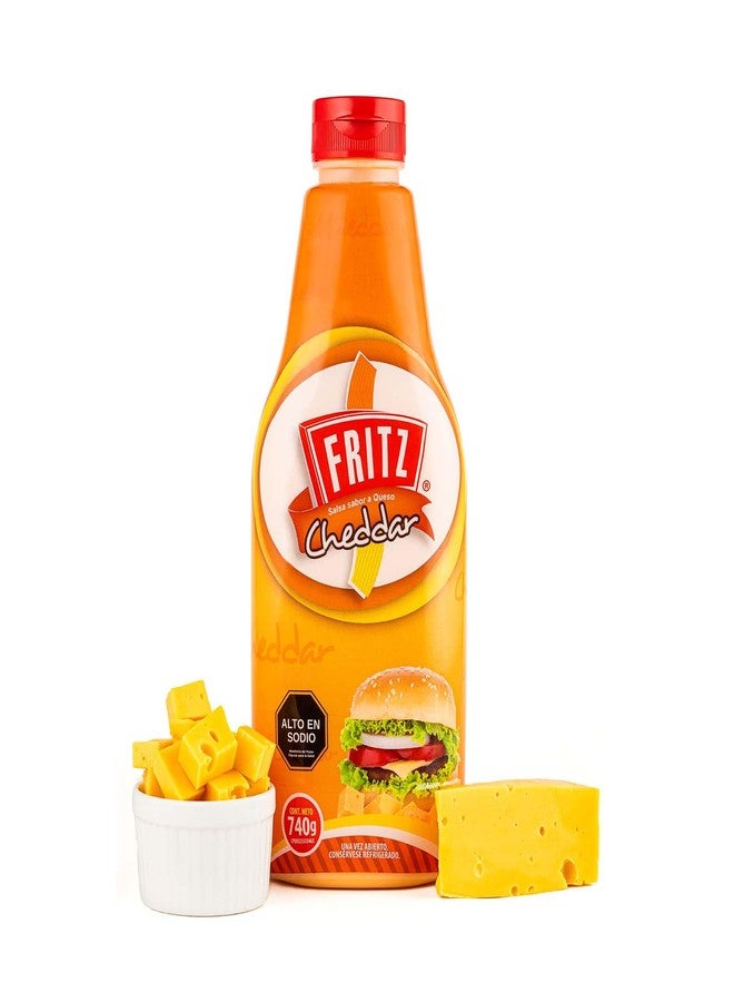 FRITZ Cheddar Cheese Sauce (740 g) - Especially ideal for Hot Dogs, Hamburgers, Sandwiches, Mac & Cheese, Nachos and Veggies - Delicious for Dips - Image 1