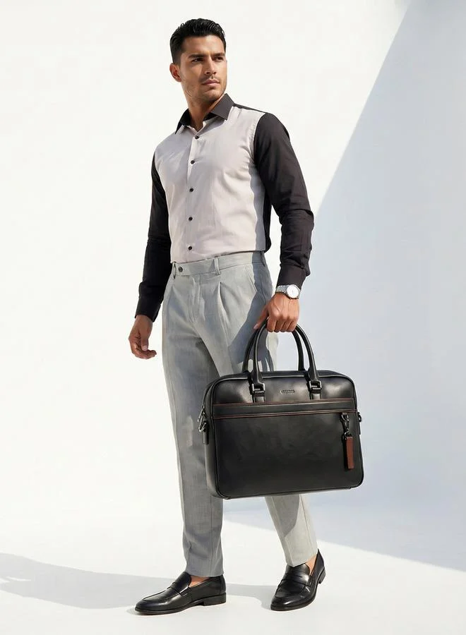 دوتشيني Men Detachable Strap Laptop Bag