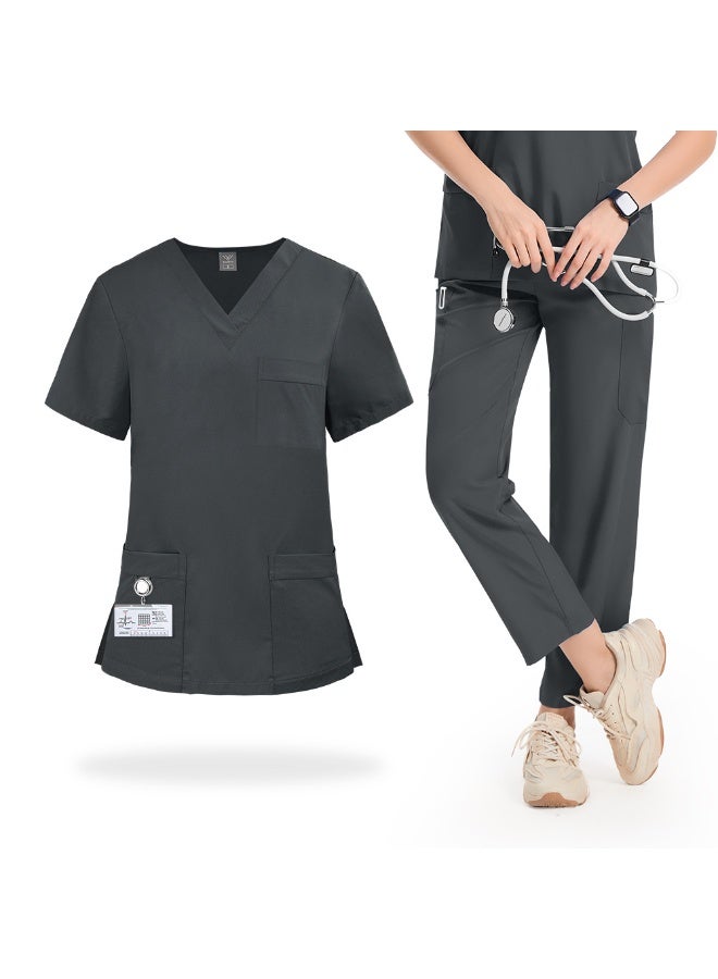 NIBEMINENT Medical Uniforms Women Scrubs Sets  Doctors Hospital Nurses Accessories Dental Clinic Spa Salon Workwear Clothes - Image 1