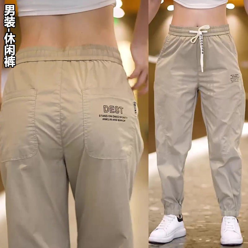 Cargo Pants Men's Fashionable Brand Leg-toe Korean Style Fashionable Handsome All-match Spring and Autumn Ins Harlan Casual Ankle-length Pants Loose - Image 1