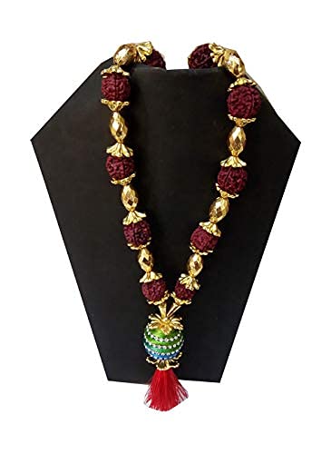 Salvus APP SOLUTIONS Artificial Garland Pooja Haar Mala with rudraksh for Sculpture Photo Frames 21 Inch - Image 3