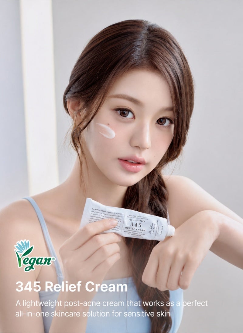 Dr.Althea 345 Relief Cream 50ml Soothing Moisturizing Face Cream with Niacinamide Ceramide Panthenol Hyaluronic Acid for Dry Sensitive Acne Prone Skin - Image 3