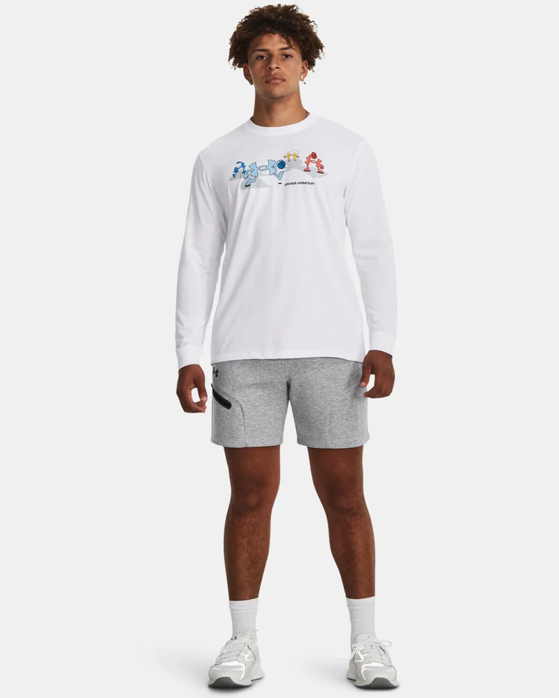 Under Armour Grey Men's Unstoppable Fleece Shorts for Men | Best Price UAE