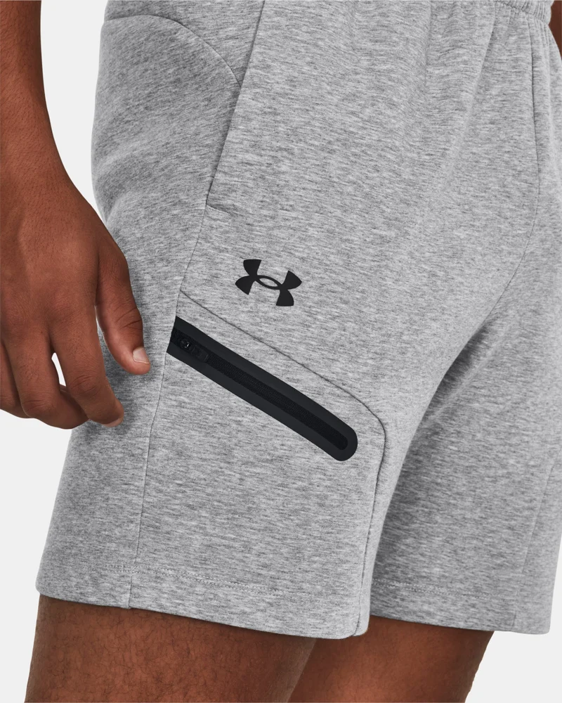 Under Armour Grey Men's Unstoppable Fleece Shorts for Men | Best Price UAE