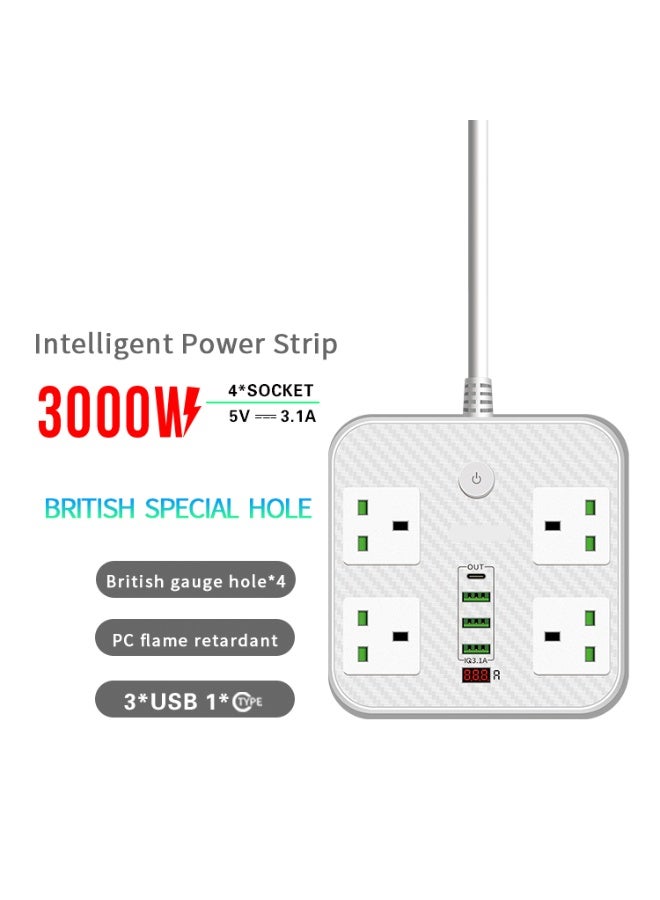 4 Power Socket, 3 USB, 1Type-C with Multiple Security Protection 3000W  - Image 3