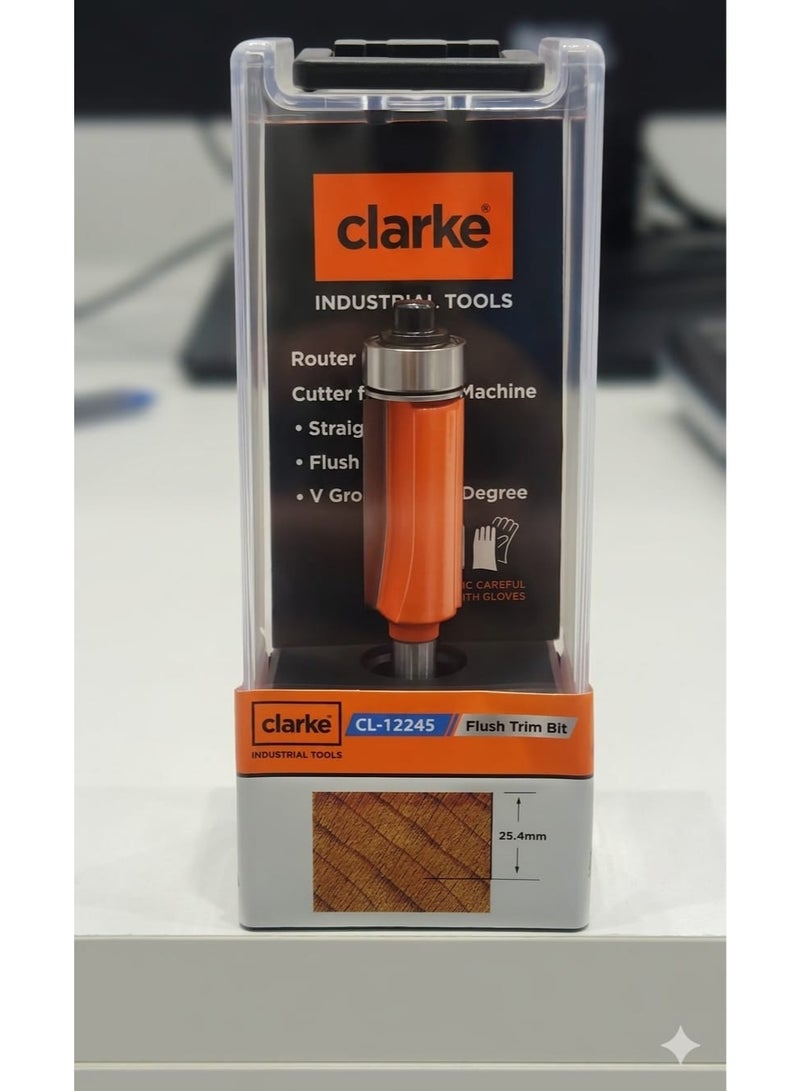كلارك STRAIGHT FLUSH TRIM BIT WITH BEARING - Image 1