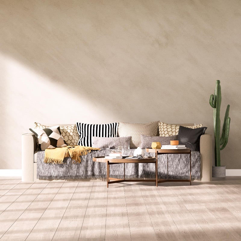 Bumoo Beige Concrete Wallpaper Peel and Stick 32â€³ x 157â€³ Matte Contact Paper Cream Texture Waterproof Vinyl Limewash Self-Adhesive Modern Removable for Remodel Countertops Kitchen Bedroom Living Room - Image 3