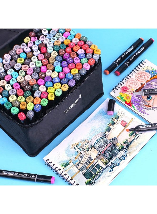 EMNDR 120 Color Dual Tip Art Markers Set Brush & Chisel Sketch Marker for Adult Coloring Calligraphy and Illustration Markers Drawing Pen for Kids Colour Pens (120 Pcs, Black) - Image 3