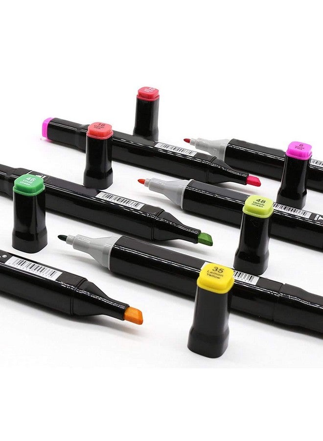 EMNDR 120 Color Dual Tip Art Markers Set Brush & Chisel Sketch Marker for Adult Coloring Calligraphy and Illustration Markers Drawing Pen for Kids Colour Pens (120 Pcs, Black) - Image 5
