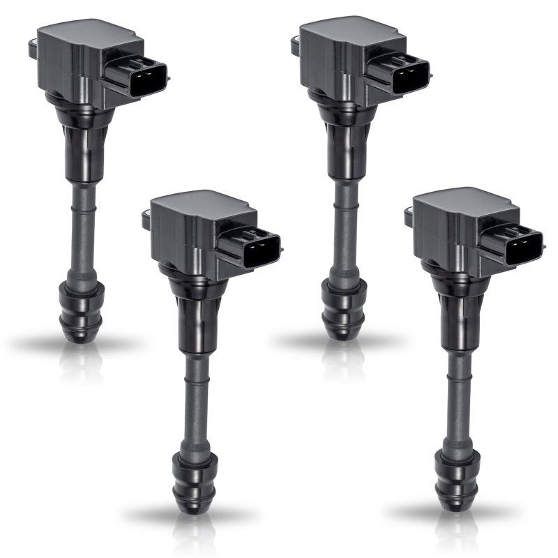 مجموعة ENA من 4 حزم لفائف الإشعال 25 L4 متوافقة مع نيسان 2002 2003 2004 2005 2006 ألتيما 0208 سنترا XTrail 2010 2011 2012 2013 لفائف XTrail لـ UF350 C1398 224488H300