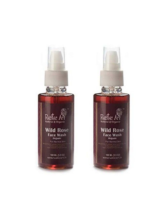 Rustic Art Organic Wild Rose Face Wash 100 Ml 100 Ml (Pack Of 2) - Image 2