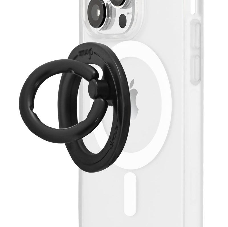 Sonix Magnetic Phone Grip and Phone Ring Holder Compatible with MagSafe Rotatable Kickstand and Phone Holder for iPhone 16 15 14 13 12 Series Matte Black - Image 3