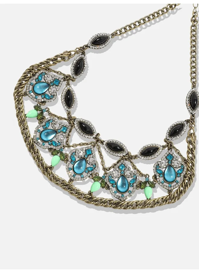 SOHI Designer Statement Stone Necklace
