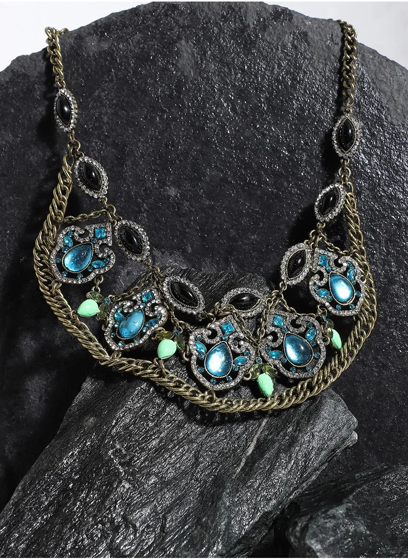 SOHI Designer Statement Stone Necklace