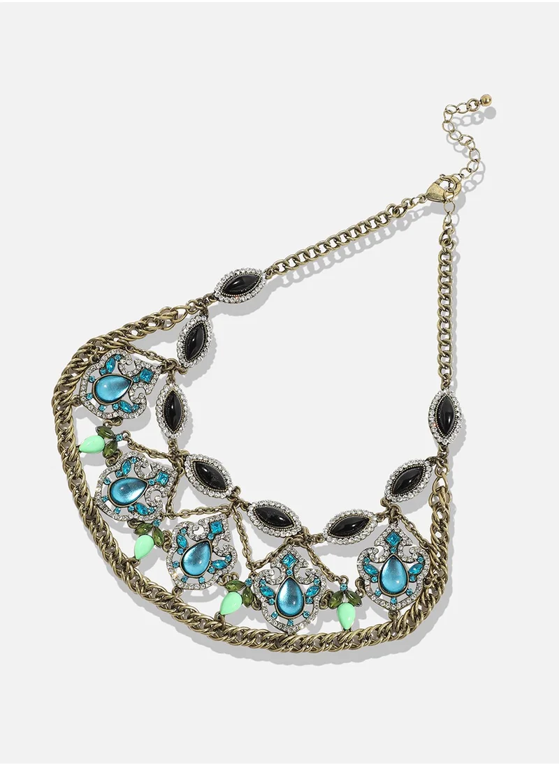 SOHI Designer Statement Stone Necklace