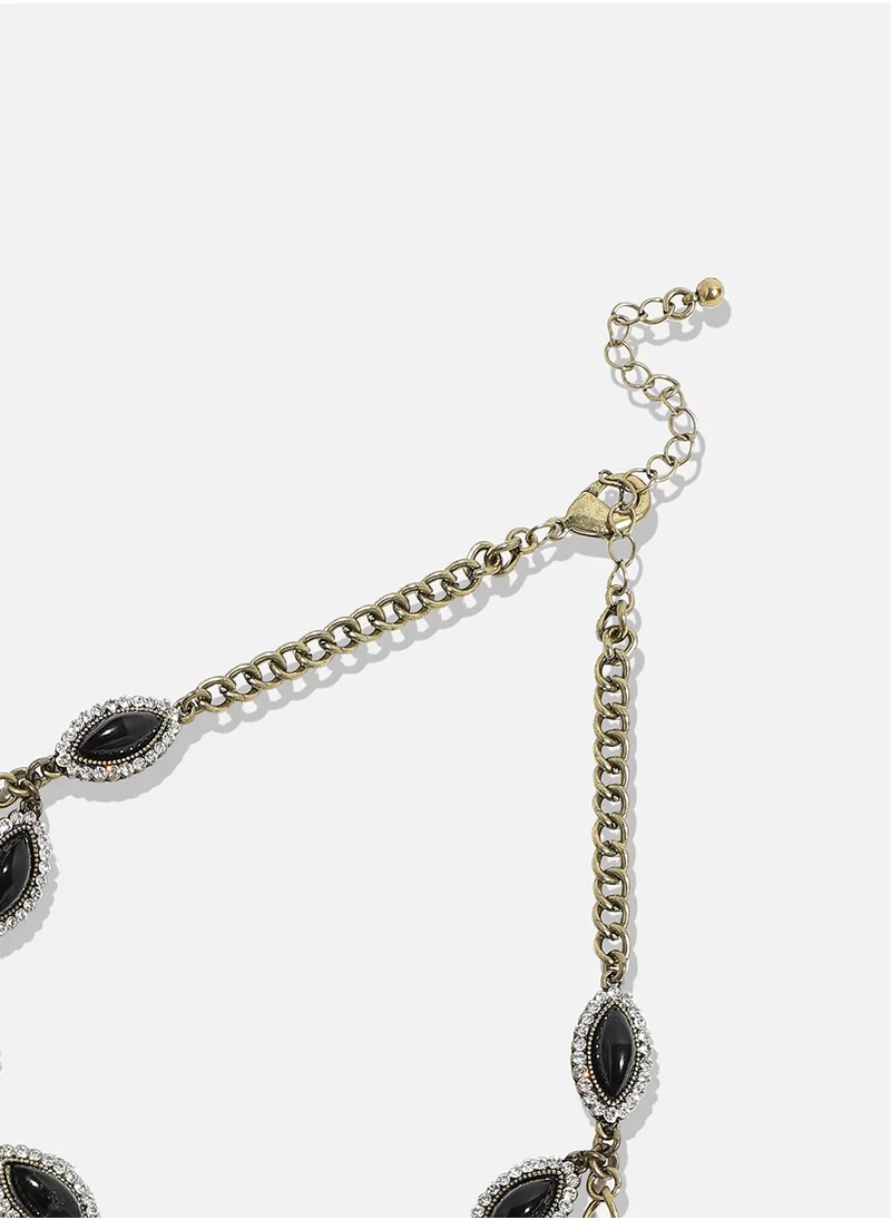 SOHI Designer Statement Stone Necklace