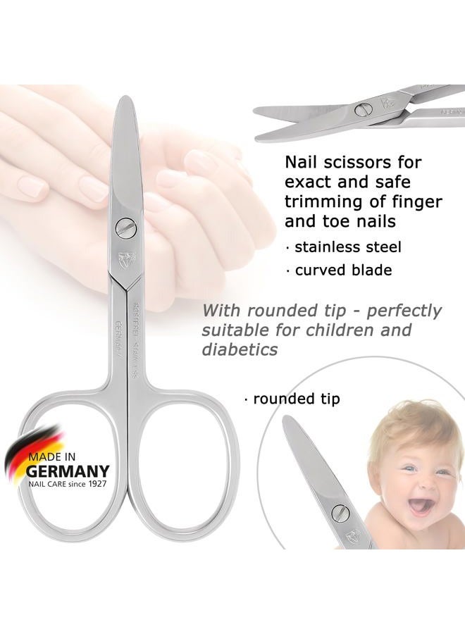 3 Swords Germany brand quality STAINLESS STEEL INOX CURVED NAIL SCISSORS (1 PIECE) with round tips for DIABETICS - manicure pedicure - nail care by 3 Swords - Made in Germany - Image 2