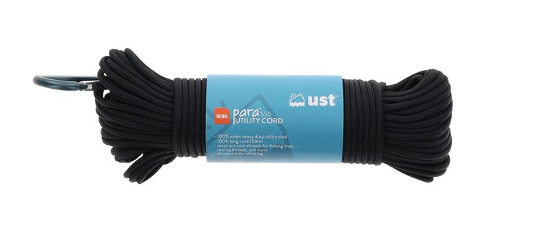 ust Heavy Duty Paracord, 550 Pound, 100 feet, Black, One Size (20-5C100-20) - Image 4