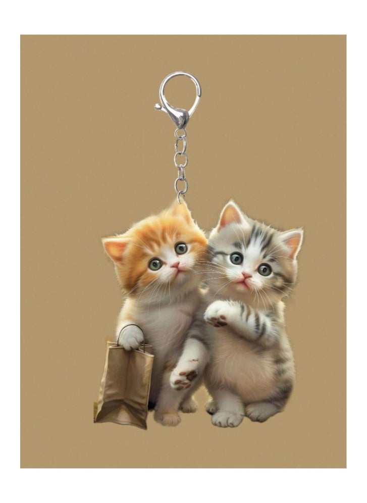 Generic Car Hanging Ornament  Car Decoration  Car Accessories 3D Design of Cute Cats Adding Beauty to Your Car Decor  - Image 1