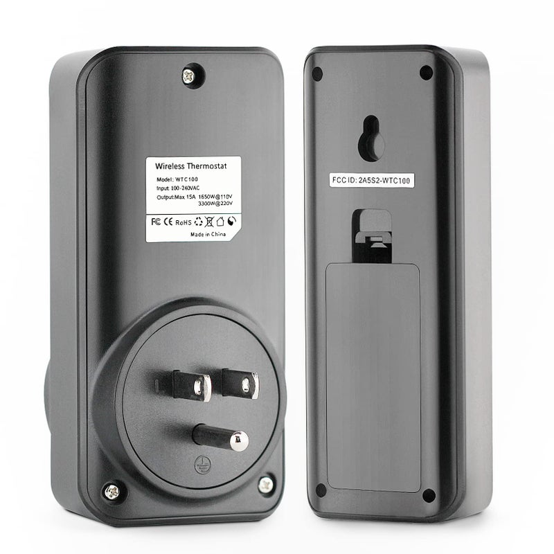 DIGITEN Temperature Controller Wireless Thermostat Outlet Greenhouse Thermostat Wine Cooler Plug-in Temperature Controller Reptile Temperature Control Outlet Remote Control Tempreature Build-in Sensor - Image 2