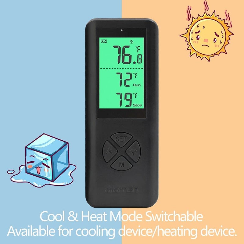 DIGITEN Temperature Controller Wireless Thermostat Outlet Greenhouse Thermostat Wine Cooler Plug-in Temperature Controller Reptile Temperature Control Outlet Remote Control Tempreature Build-in Sensor - Image 3