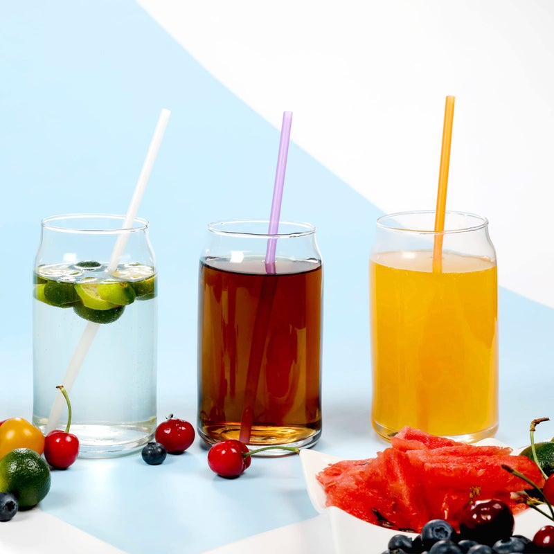 CVNDKN 200 Pcs Colorful Disposable Drinking Plastic Straws.(0.23'' diameter and 8.26"" long)-8 Colors - Image 5