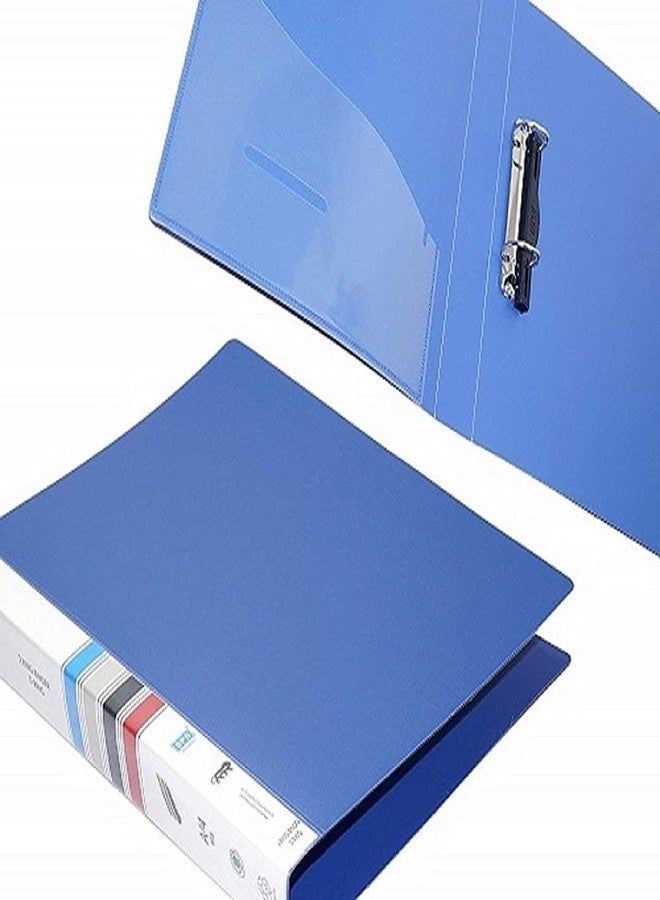 Peeplvalue Ring Binder File Strong and Durable 2D Type Ring Clip File (Blue) F/S Size (Pack of 1) - Image 1