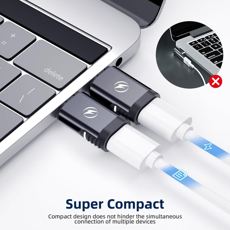 DuHeSin USB C Magnetic Adapter 240W, (2 Pack) Magnetic USB C Adapter 24 Pin Straight with USBC 4 40Gbps 8K 60Hz Video for iPhone 15/16 Series, Thunderbolt 3/4, MacBook Pro/Air and More Type C Devices - Image 2