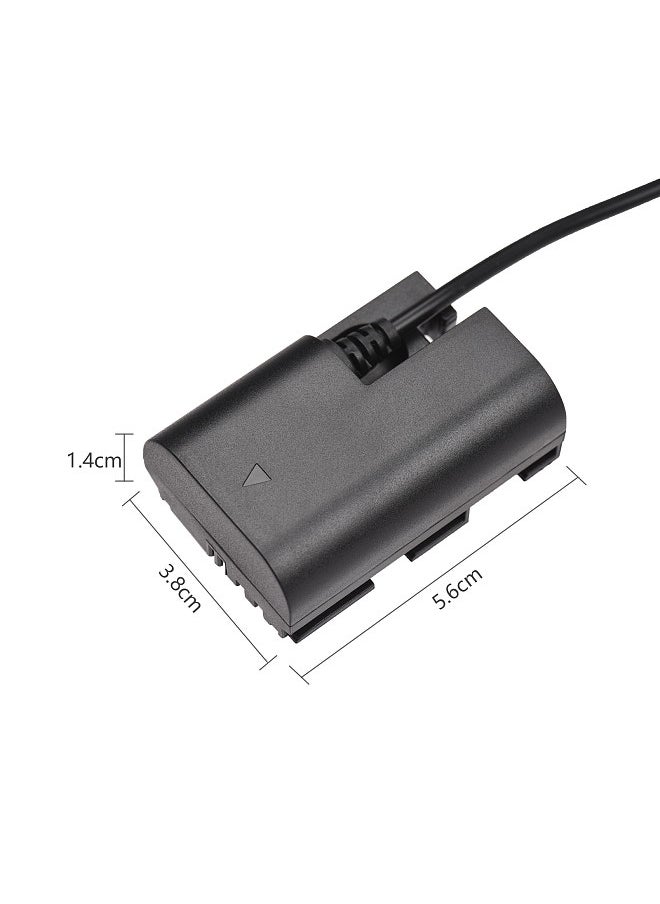 Generic PD USB Type-C Cable to DR-E6 Dummy Battery DC Coupler LP-E6N Replacement for Canon EOS 60D 70D 80D 5DS R 5D Mark IV III 5D4 5D3 5D2 II  - Image 2