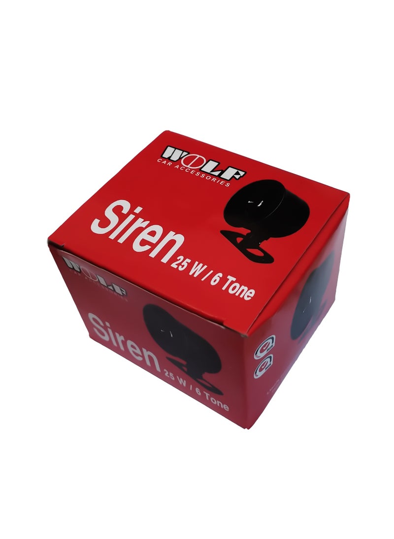Alarm Siren - 25 Watt / 6 Tones - Suitable for all alarm devices