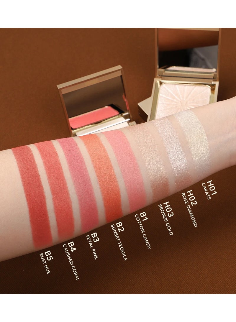 إيماجيك لوحة أحمر الخدود والهايلايتر اللامعة من IMAGIC | تضفي إشراقة طبيعية على البشرة | توهج قابل للبناء والدمج لجميع ألوان البشرة (B1 COTTON CANDY) - Image 2