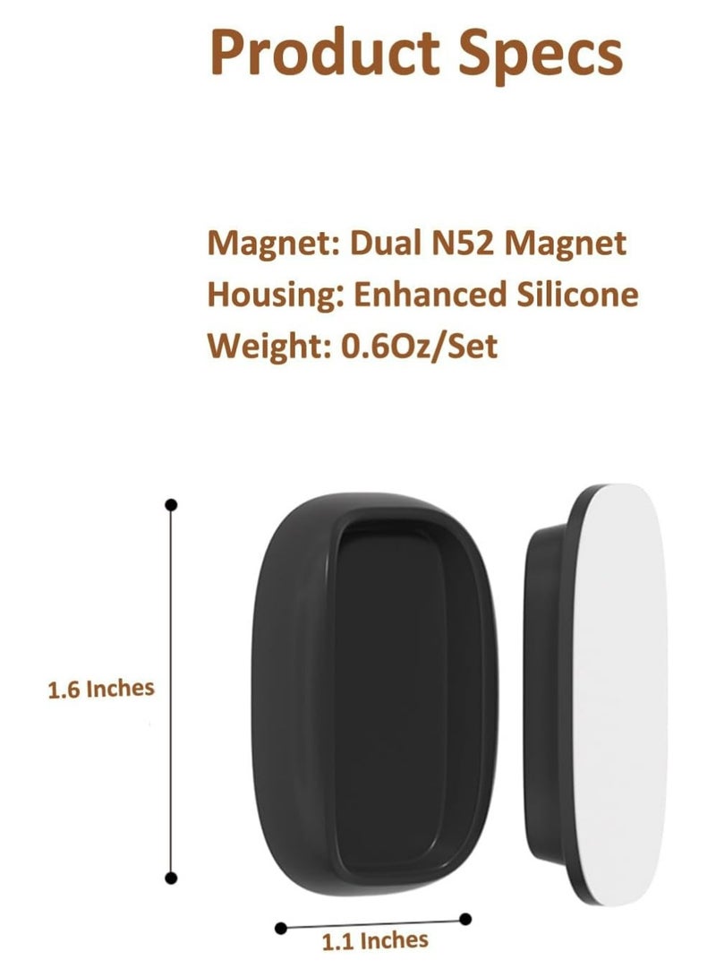 YOUGE 4 Pack Upgraded Magnetic Remote Control Holder Wall Mount - Enhanced N52 Magnets & Stronger Adhesive, No-Drill Remote Organizer for TV/Fan/AC Remotes - Image 2