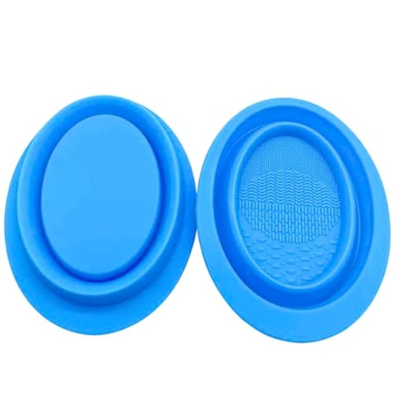 Silicone Makeup Brush Cleaner Folding Bowl Beauty Egg Cleaning Tool Powder Puff Washing Mat Multifunctional Brush Cleaning Pad Washable Makeup Brush Cleaning With Suction Base, Brush not included - Image 2