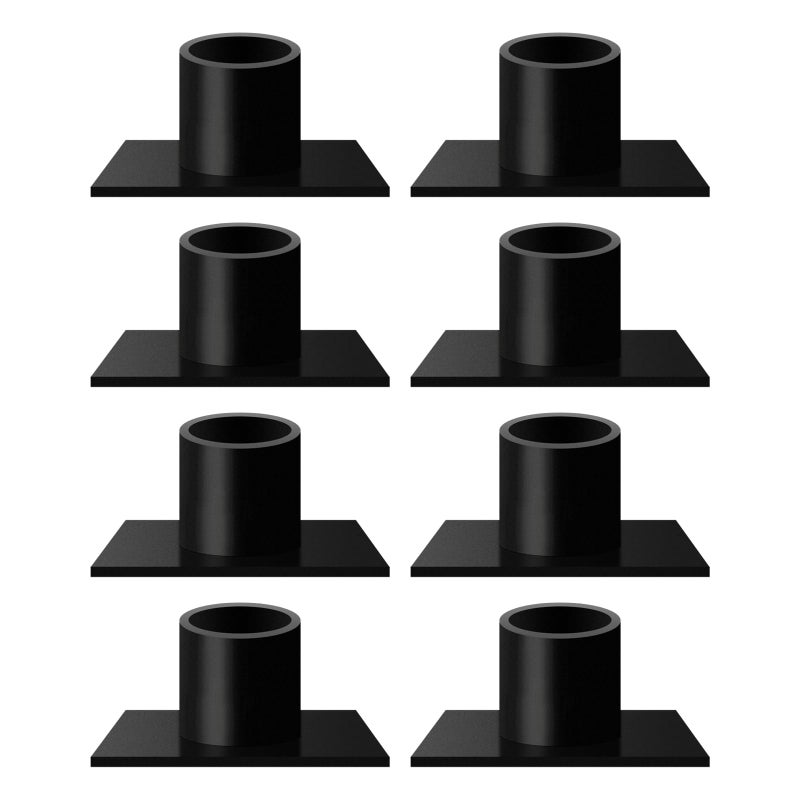 Gute Taper Candle Holder Candle Holders for Pillar Candles Matte Black Candlestick Holder Centerpieces for Home Decoration Wedding Anniversary Party Housewarming GiftsSet of 8Square