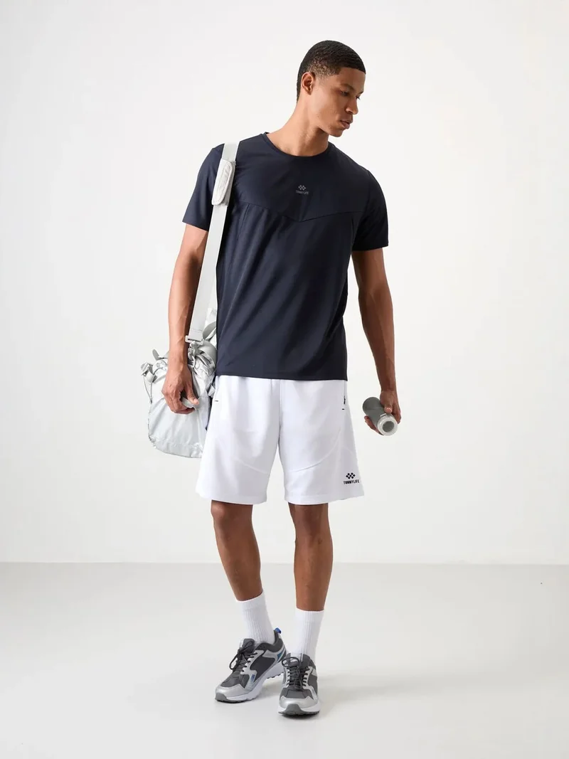 تومي لايف TOMMY Men's Solid Polyester Crew Neck T-Shirt