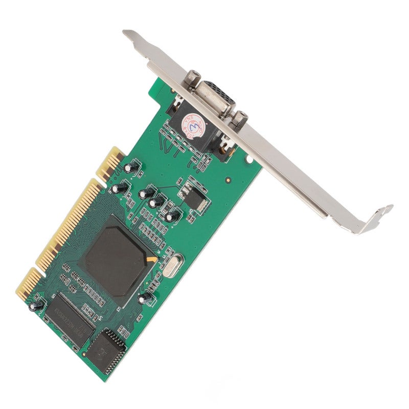 بطاقة رسومات PCI بسعة 8 ميجابايت و32 بت لا تحتاج إلى تعريف - تعمل بتقنية التوصيل والتشغيل - بطاقة فيديو PCI VGA عالمية ذات توافق عالٍ مع أجهزة الكمبيوتر المكتبية والخوادم وأجهزة التحكم الصناعي - Image 4