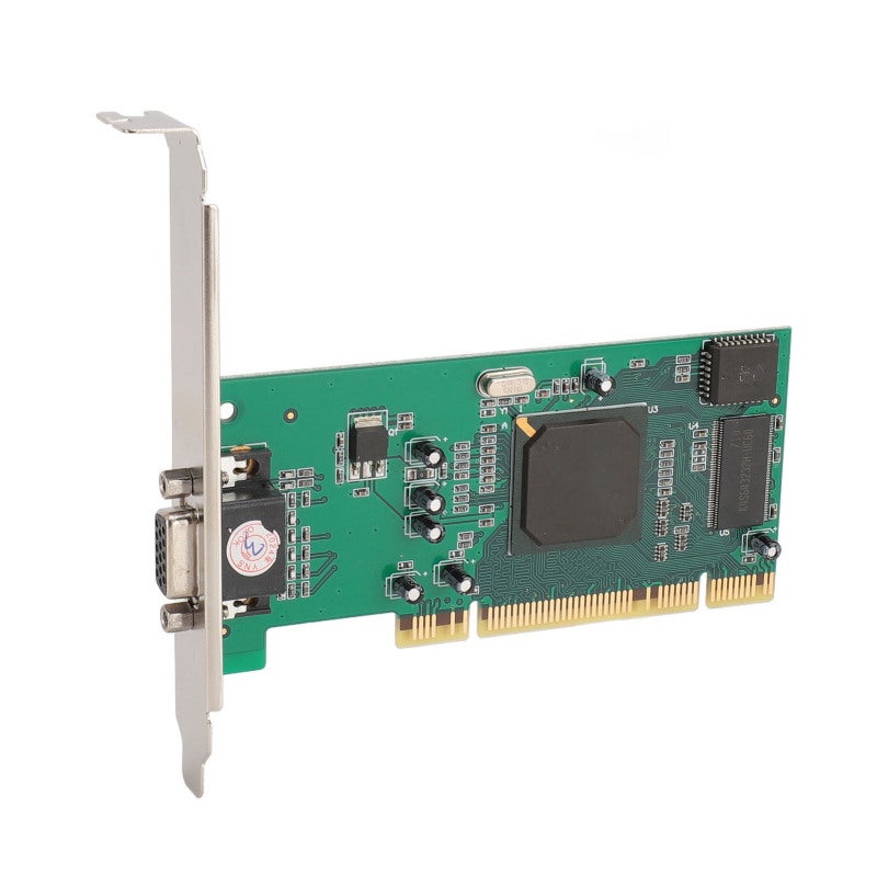 بطاقة رسومات PCI بسعة 8 ميجابايت و32 بت لا تحتاج إلى تعريف - تعمل بتقنية التوصيل والتشغيل - بطاقة فيديو PCI VGA عالمية ذات توافق عالٍ مع أجهزة الكمبيوتر المكتبية والخوادم وأجهزة التحكم الصناعي - Image 2