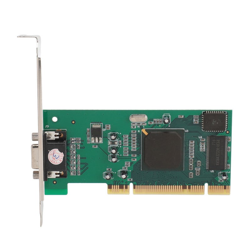 بطاقة رسومات PCI بسعة 8 ميجابايت و32 بت لا تحتاج إلى تعريف - تعمل بتقنية التوصيل والتشغيل - بطاقة فيديو PCI VGA عالمية ذات توافق عالٍ مع أجهزة الكمبيوتر المكتبية والخوادم وأجهزة التحكم الصناعي - Image 1