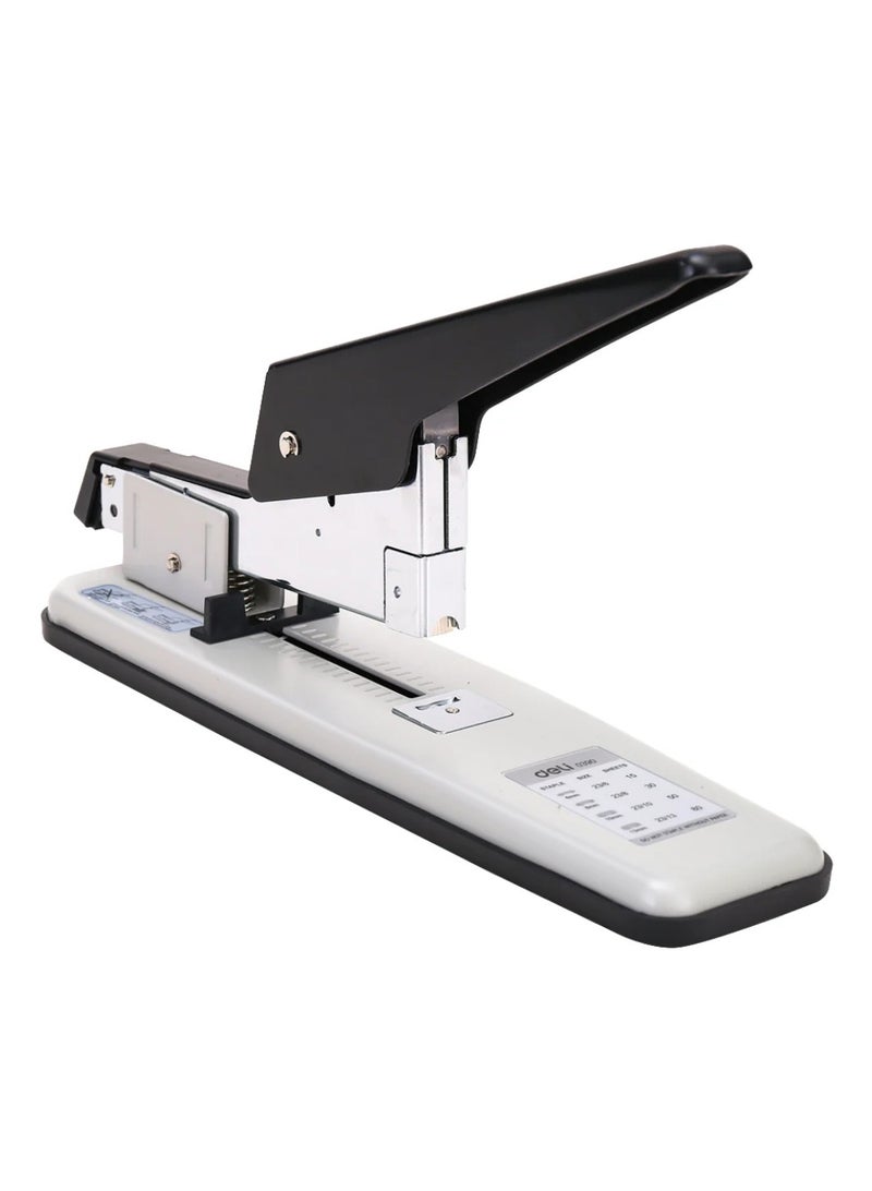 deli Stapler No. 0390, Heavy Duty, 80 Sheets Capacity, Grey/Black
