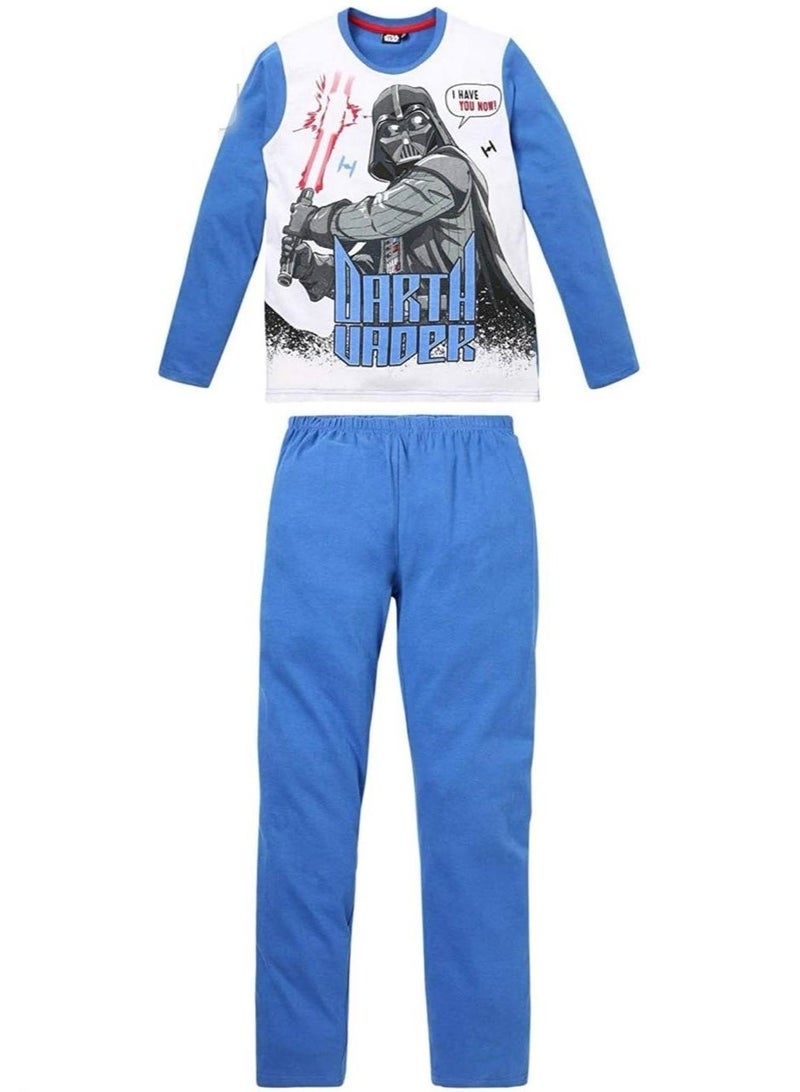 STAR WARS Pajama Long Sleeves Set 100% Cotton, & paw patrol skye boys  hooded bathrobe   by Kids TV Bundle - Image 2