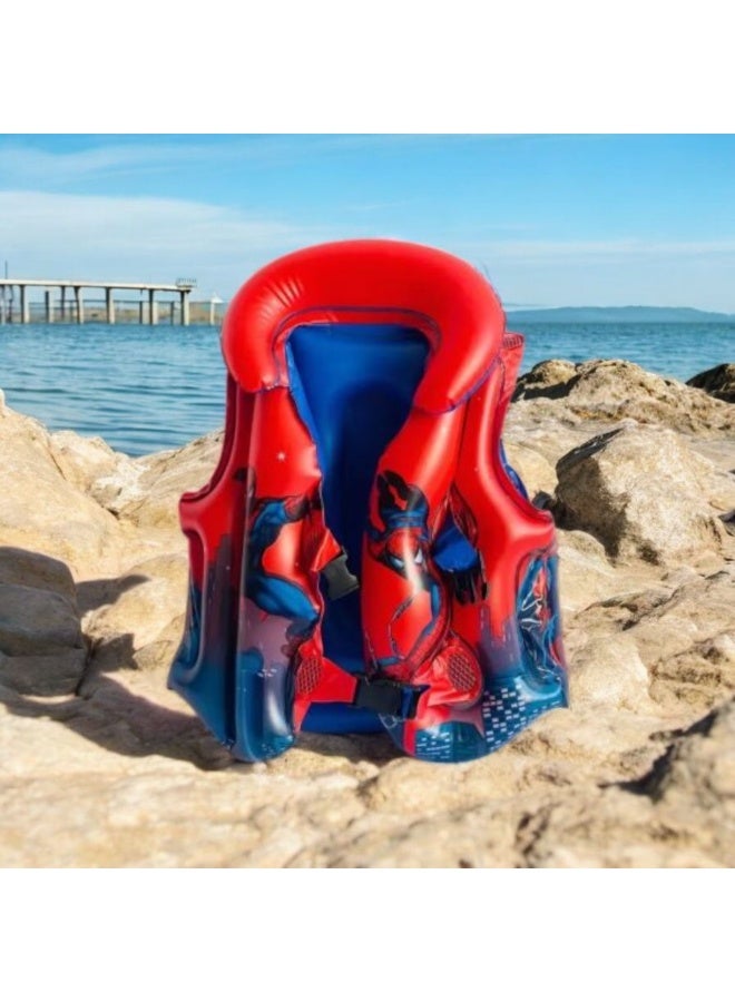 Spider-Man Spider-Man Kids Inflatable Life Jacket – Superhero-Themed Safety Vest for Ages 3-8 – Pool, Beach, & Boating Gear size 16 - Image 3
