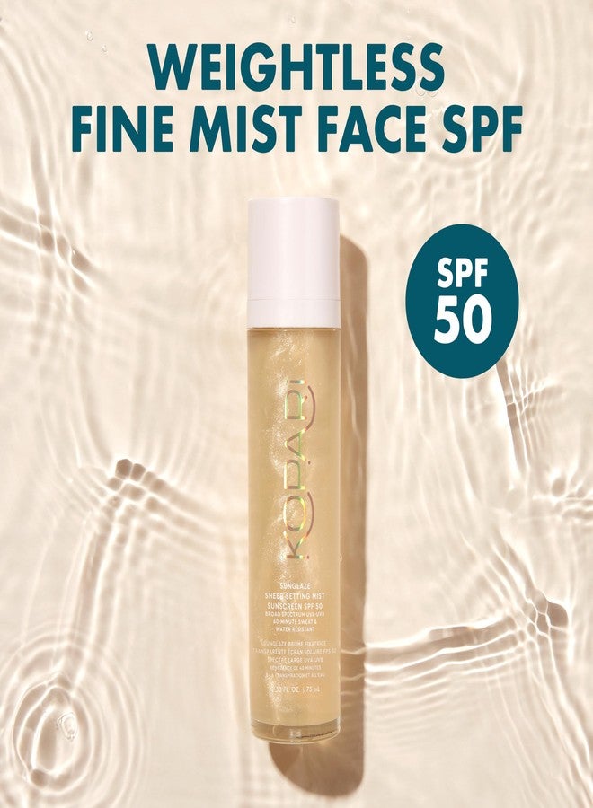 Kopari Sunglaze Sheer Setting Mist Sunscreen SPF 50, Weightless, Fast Drying, Ultra-Fine Setting Spray, Made With Hyaluronic Acid, Sets Makeup For A Hydrated, Dewy Finish, 2.53 fl oz - Image 2